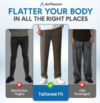 ⏳Limited-time 50% off⏰AirFlexion - Pull On Ice Silk Stretch Smart Casual Pants