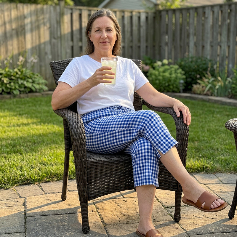 🔥 50% OFF TODAY! 👖 Women's Summer Plaid Capri Pants ✨ Lightweight, Breathable & Effortlessly Stylish