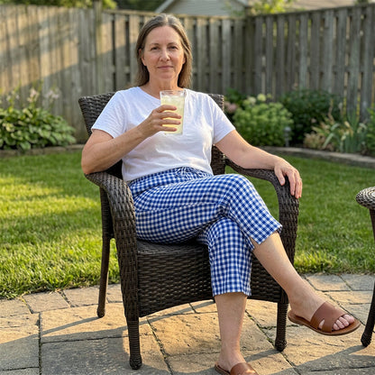 🔥 50% OFF TODAY! 👖 Women's Summer Plaid Capri Pants ✨ Lightweight, Breathable & Effortlessly Stylish