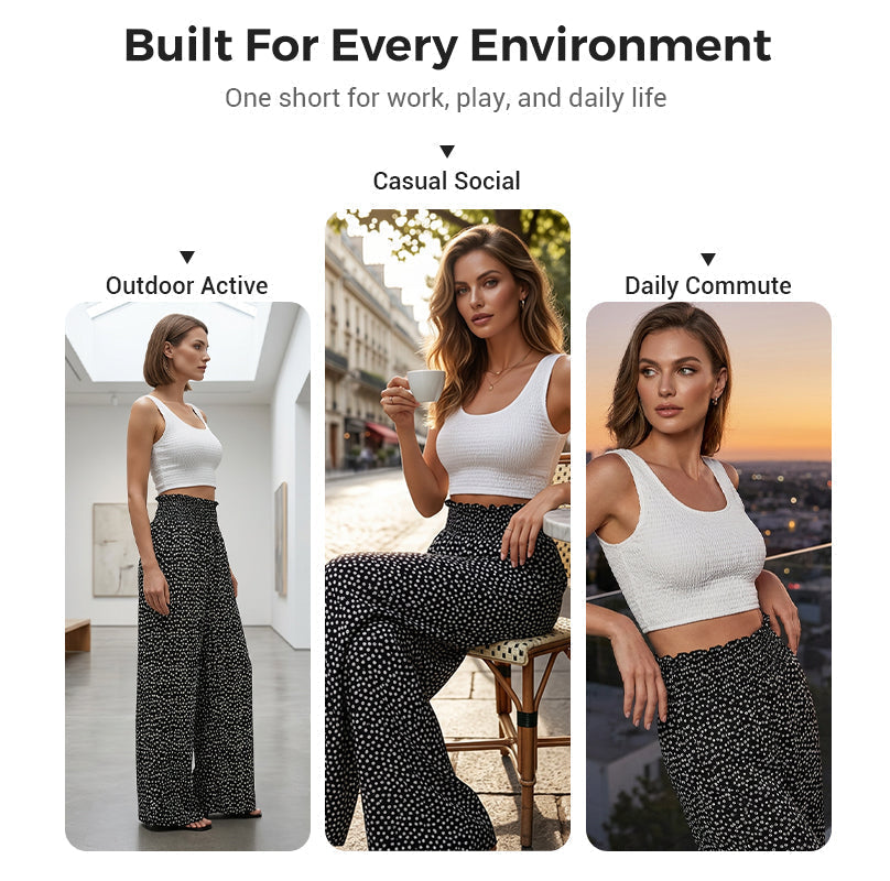 👖 50% OFF NOW! ✨ Women's Smocked High Waist Wide Leg Pants – Flattering Fit, Breathable Fabric & Effortless Style 🌸