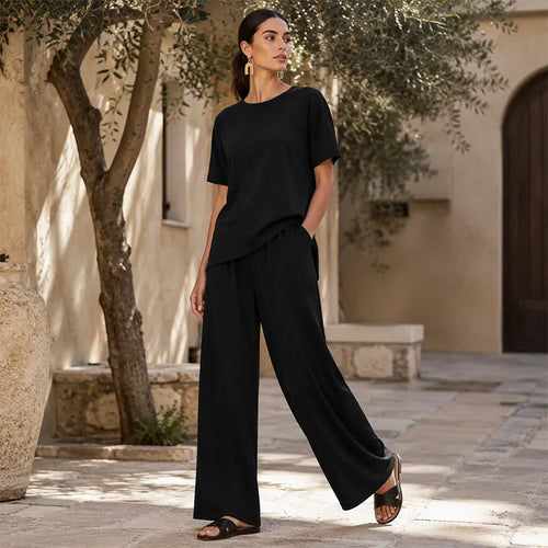 Annavie - Breathable Linen Two-Piece Set