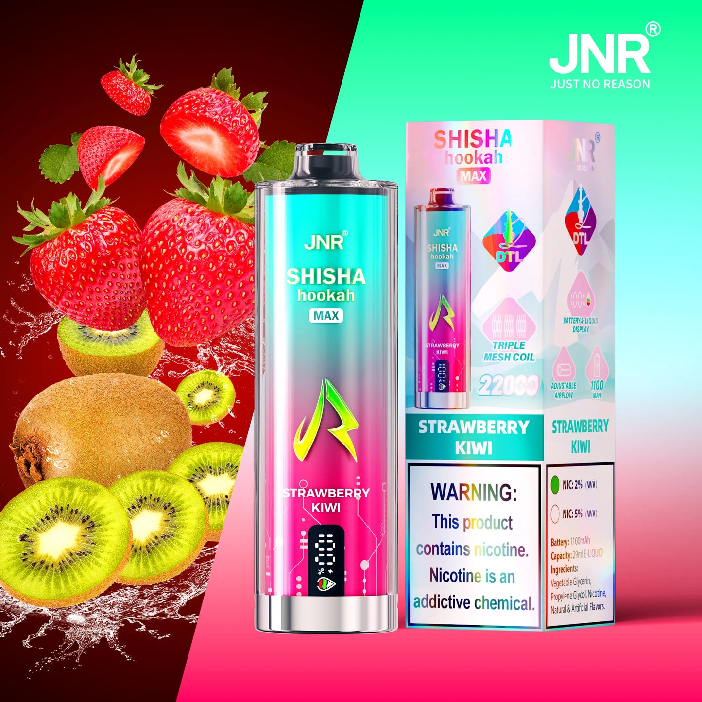 JNR Shisha Max 22000 22K Puffs Original Hookah Edition Disposable Vape Pen