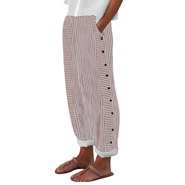 Yareli - Striped Wide Leg Trousers