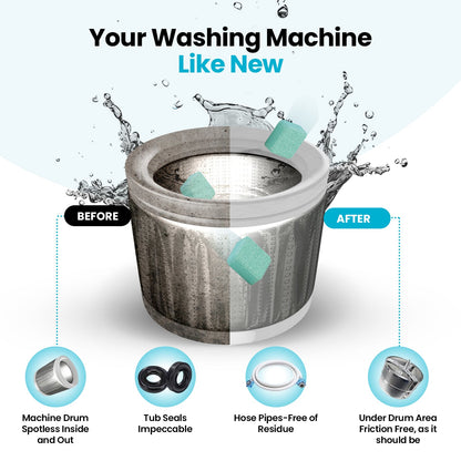 🔥 BUY 2 GET 1 FREE! 🧺 Washing Machine Cleaner ✨ Removes Odors, Residue & Buildup for a Fresher Laundry Routine