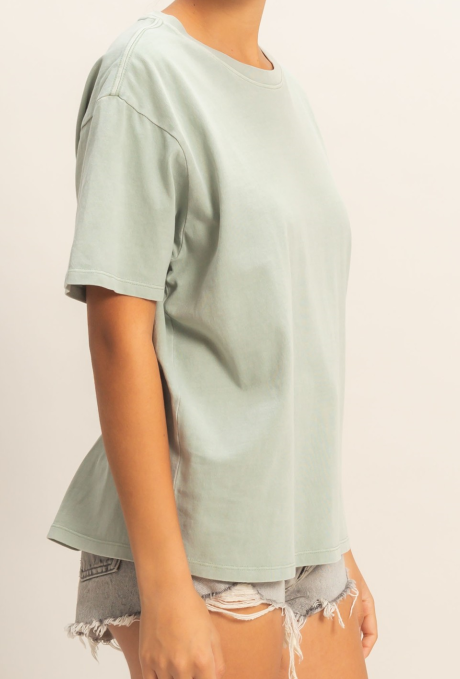 Classic Cotton Crew Tee Sage Green