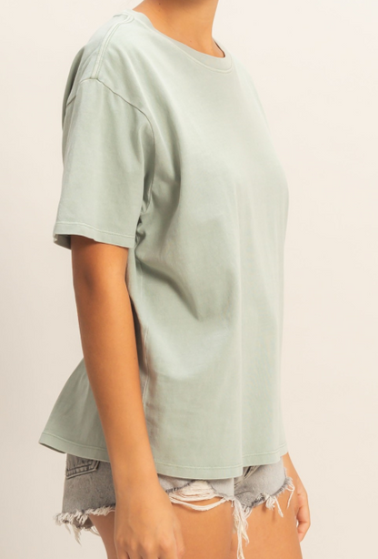 Classic Cotton Crew Tee Sage Green