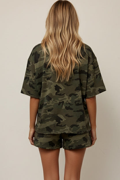 Camo French Terry 2PC Shorts & Top Set