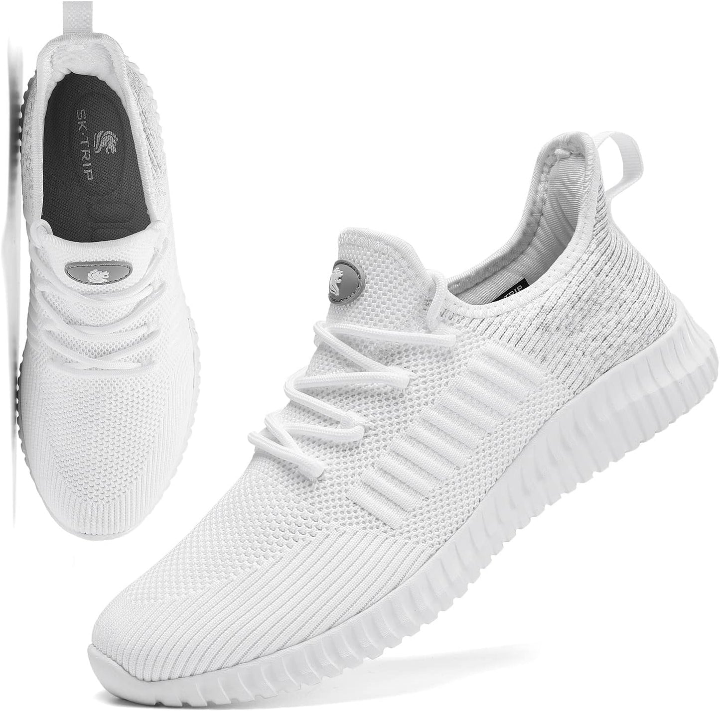 Women's Walking Shoes Lightweight Breathable Flying Woven Mesh Upper Casual Jogging Shoes Ladies Tennis Shoes Workout Footwear Non-Slip Gym Sneakers for Women