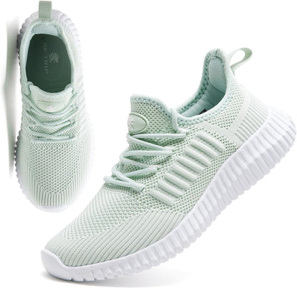 Women's Walking Shoes Lightweight Breathable Flying Woven Mesh Upper Casual Jogging Shoes Ladies Tennis Shoes Workout Footwear Non-Slip Gym Sneakers for Women