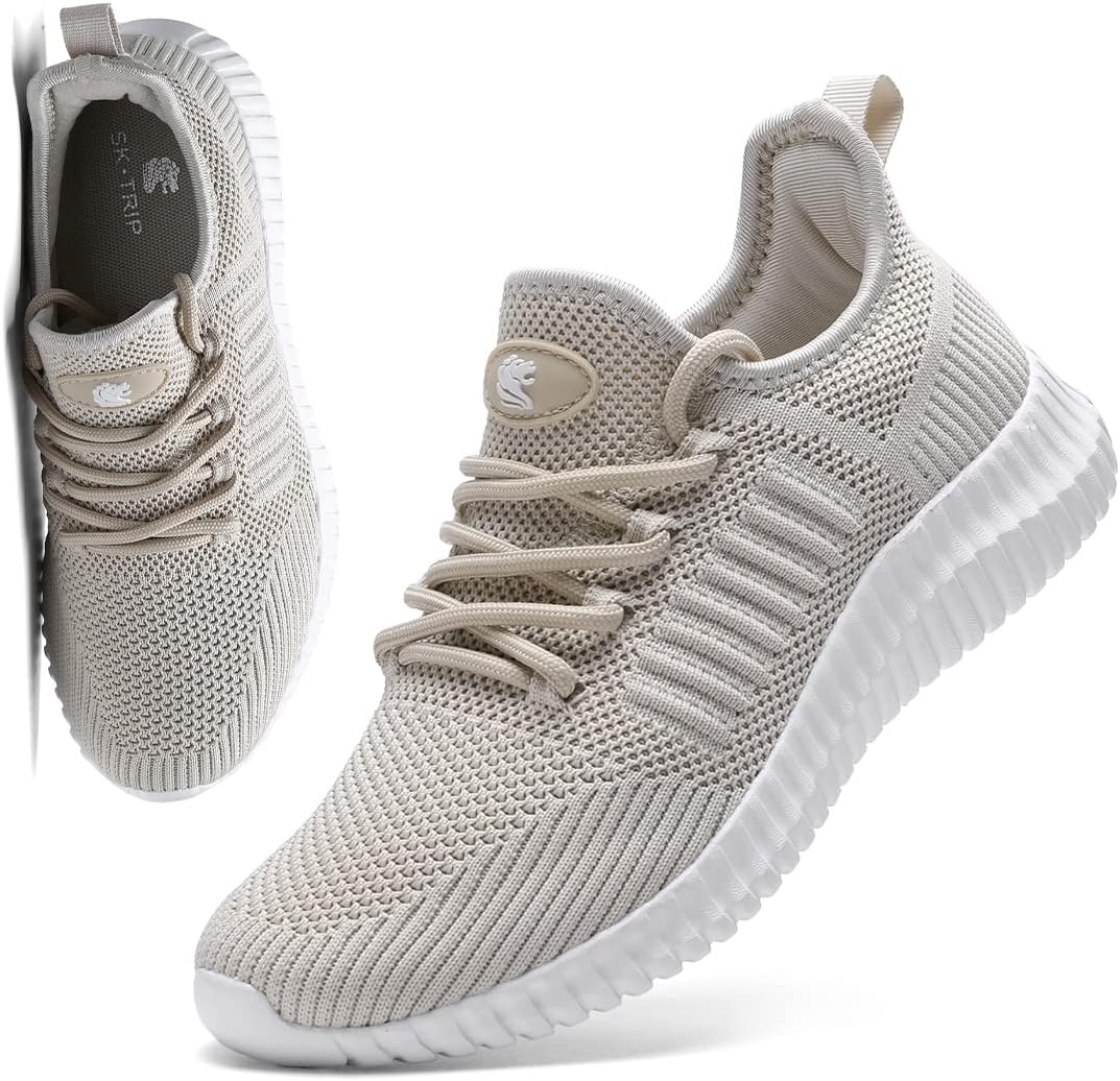 Women's Walking Shoes Lightweight Breathable Flying Woven Mesh Upper Casual Jogging Shoes Ladies Tennis Shoes Workout Footwear Non-Slip Gym Sneakers for Women