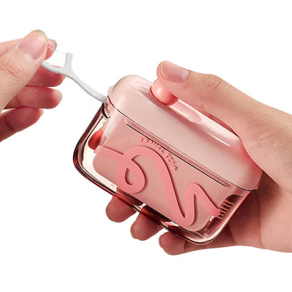 🦷✨Automatic Pop-Up Dental Floss Storage Dispenser，Just Press & Pop, Hygienic Storage. Great Gift For Oral Care Lovers!