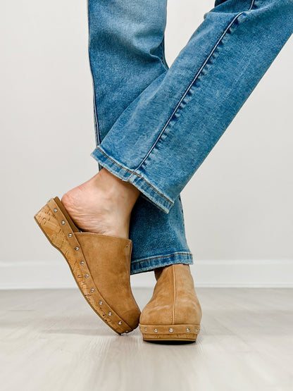 Corkys Newbie Camel Slip On Wedge