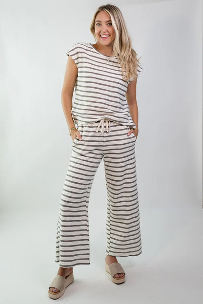 Portland 2PC Stripe Set Black