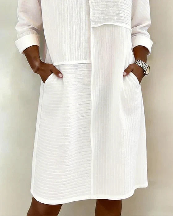 Taryn - Soft-Touch Long Sleeve Shift Dress
