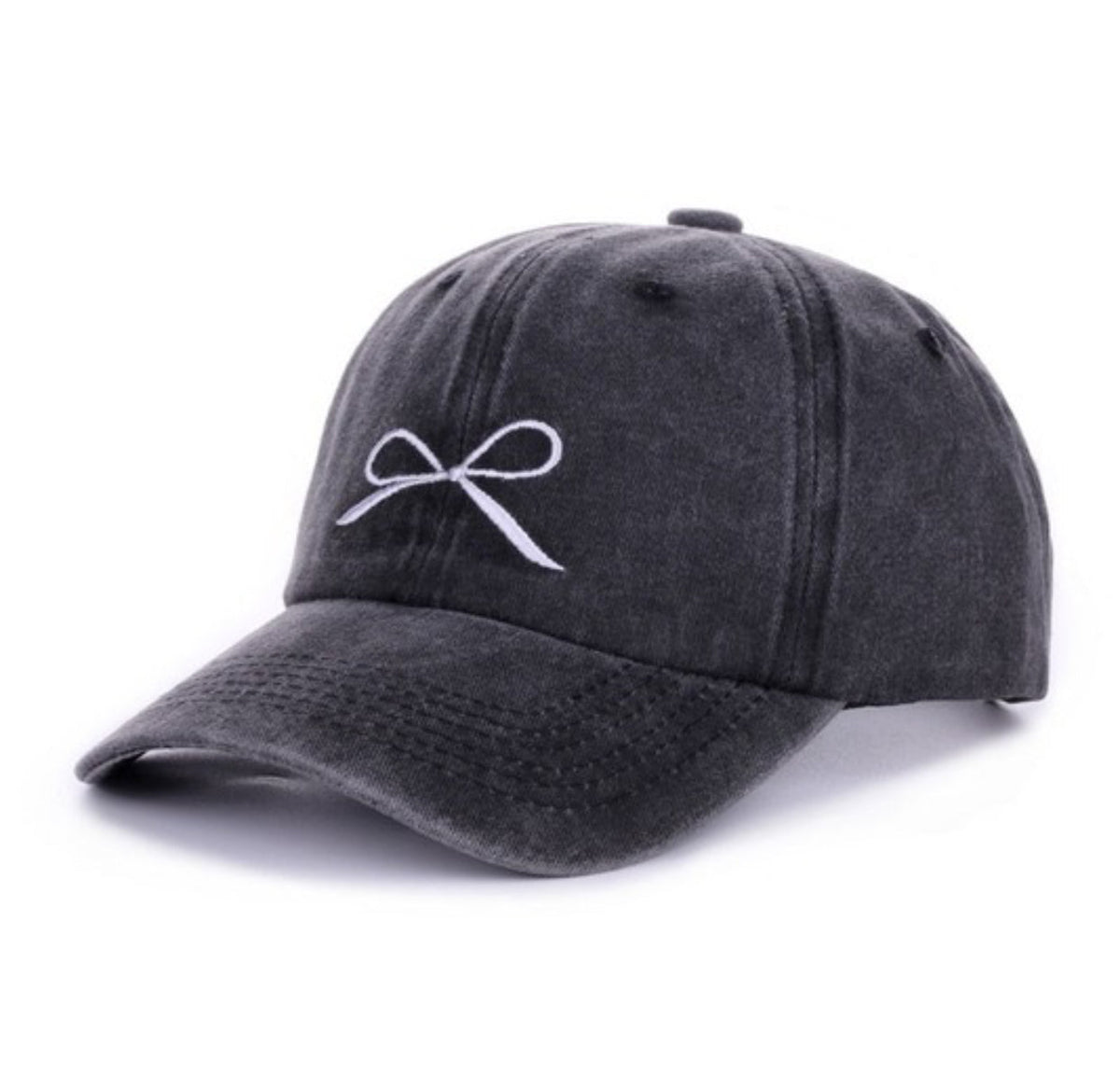 Embroidered Bow Hat