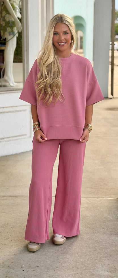 Lounge Around 2PC Set Rose