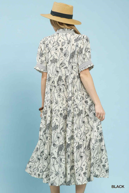 UMGEE Ava Black Mix Floral Maxi Dress