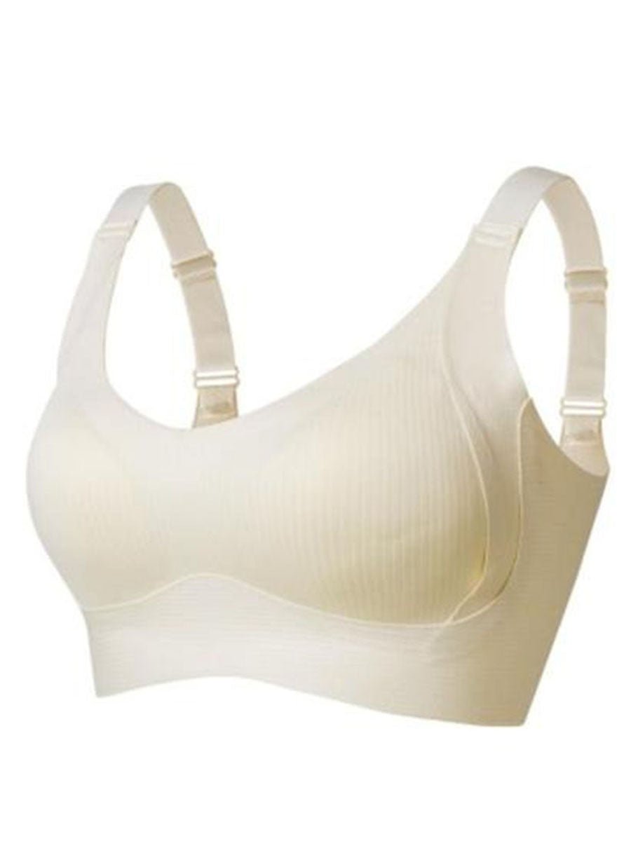 🌷 50% OFF – LIMITED TIME! 💕Subtle Striped Seamless Bra with W-Support ✨ Wire-Free Lift & Unmatched Comfort