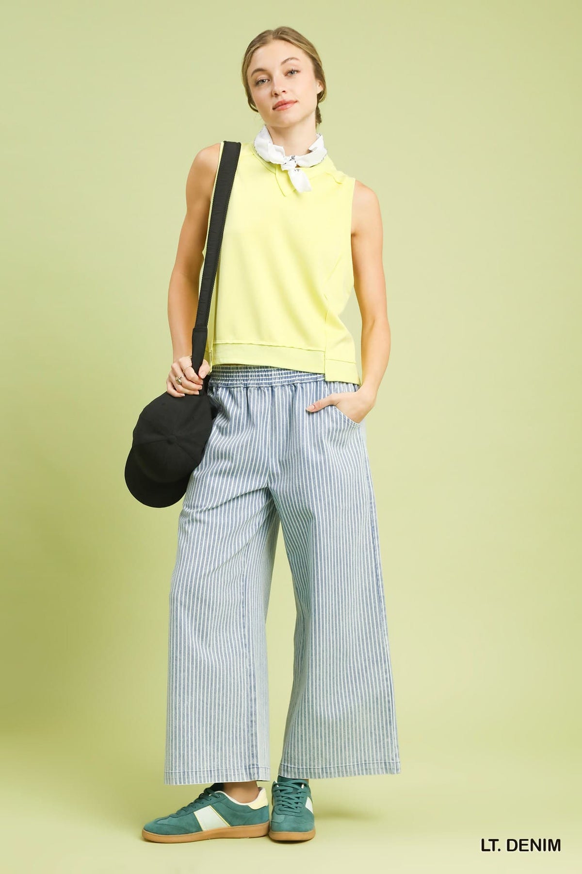 UMGEE Stripe Washed Light Denim Pant