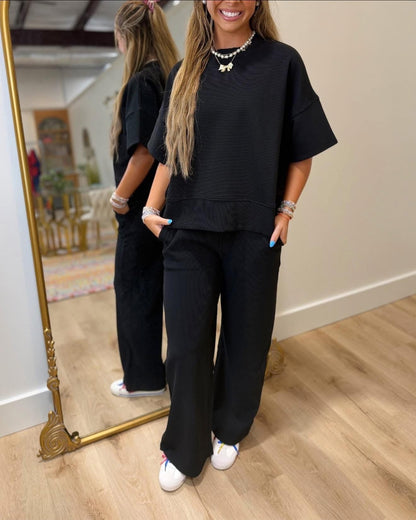 Lounge Around 2PC Set Black
