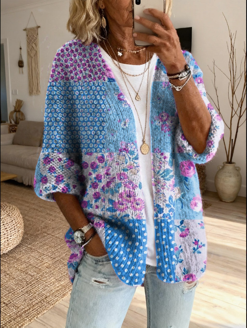 Xamira - Printed Open Front Cardigan