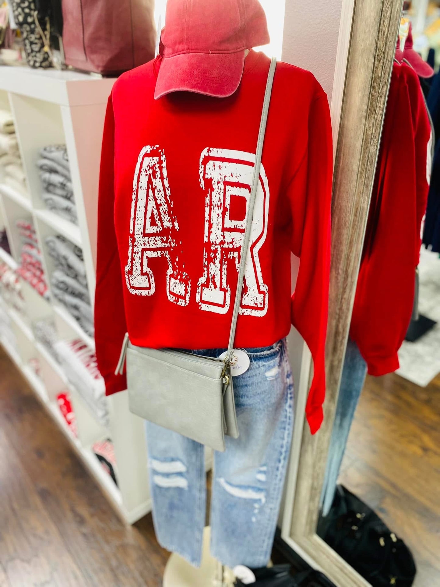 Red AR Screen Print Cozy Sweatshirt