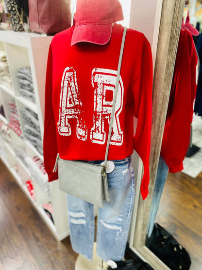 Red AR Screen Print Cozy Sweatshirt