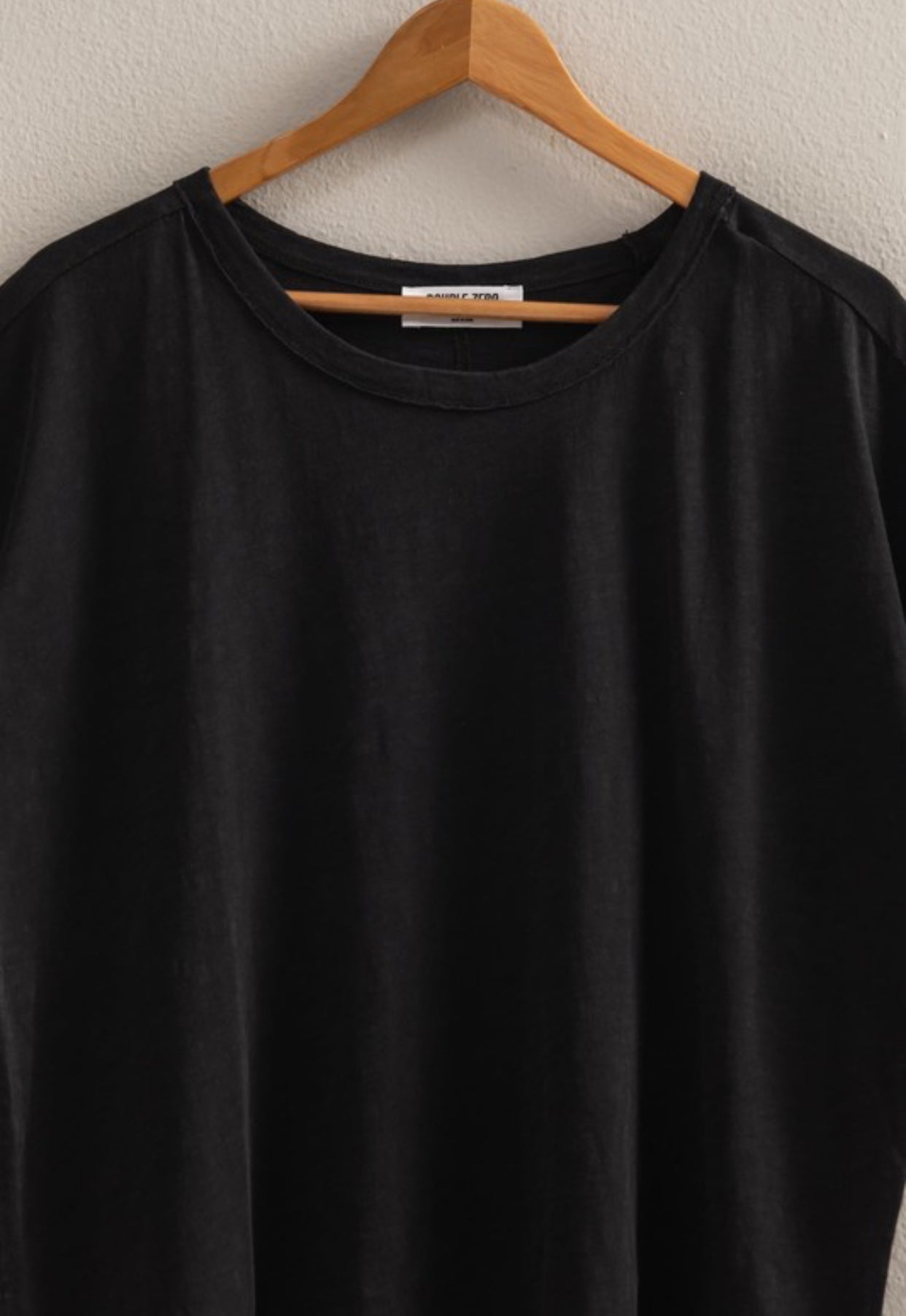 Relaxed Washed Cotton Classic Tee Black
