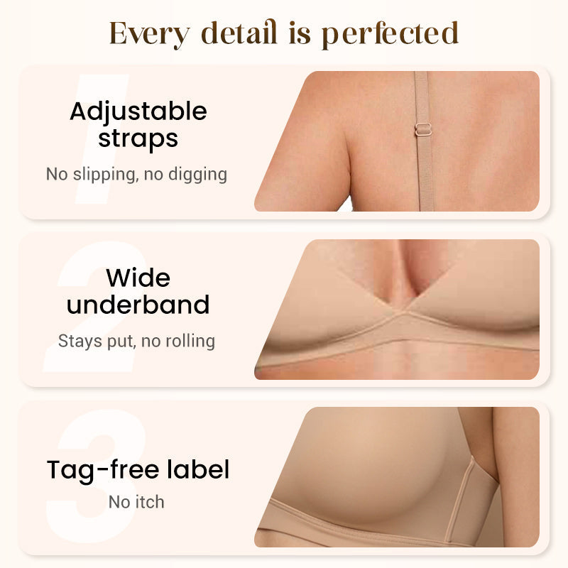 💥80K+ SOLD💞Women's Wire-Free Jelly Support Triangle Bralette
