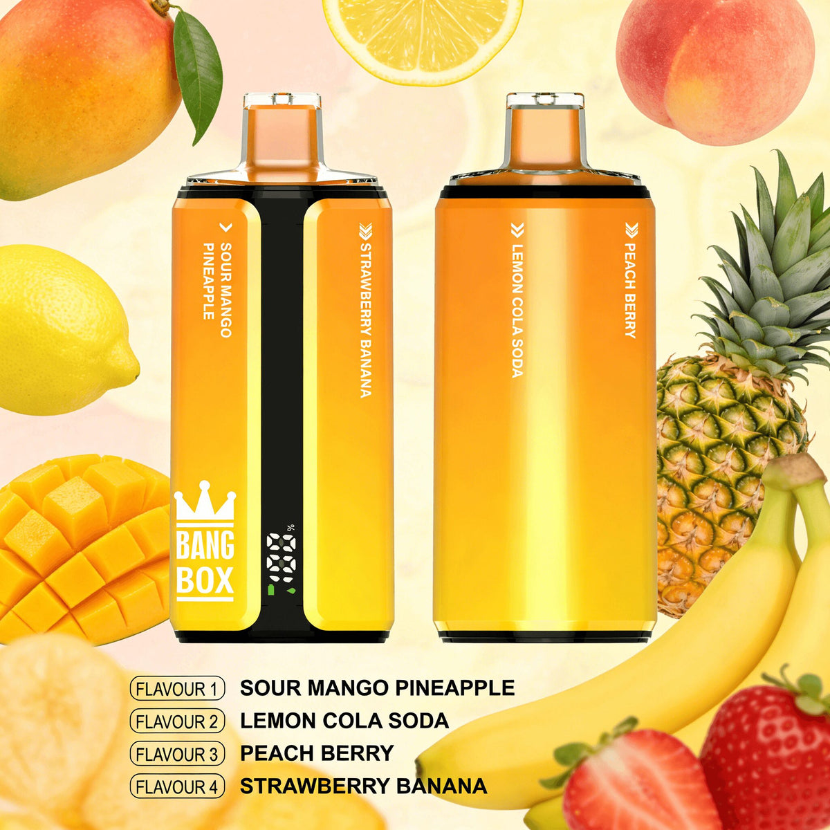 Bang Box 160000 160K Puffs 4 In 1 Flavors Original Rechargeable LED Display Disposable Vape