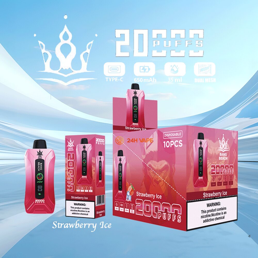 Bang Beach 20000 20K Puffs 0% 2% 3% 5% Nicotine New LED Display Vape Electronic Cigarette Pod