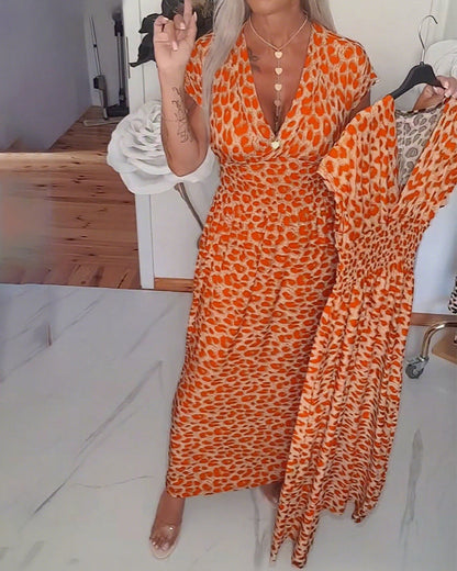 Benara - V-Neck Printed Dress