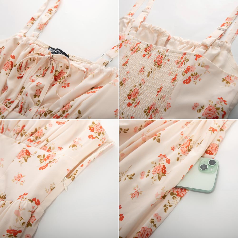 🌸 HOT SELLER | 50% OFF Women's Floral Corset Midi Dress – Summer Vacation Milkmaid Sundress