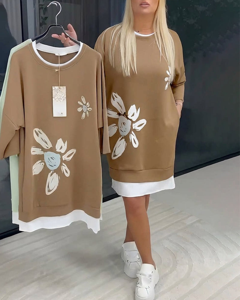 Helia - Soft-Touch Sweatshirt Dress