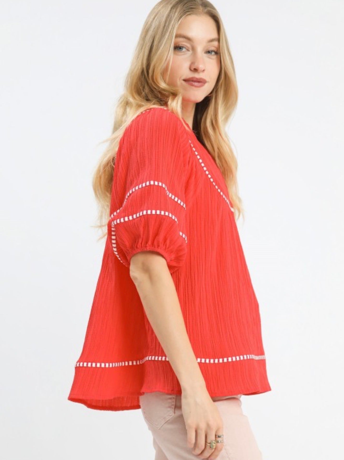 UMGEE Strawberry Contrast Top
