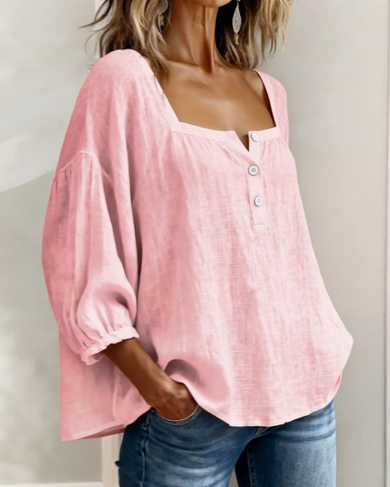 Zoya - Breezy Linen Blouse