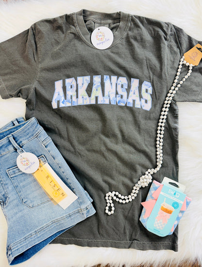 Comfort Colors Arkansas Floral State Tee