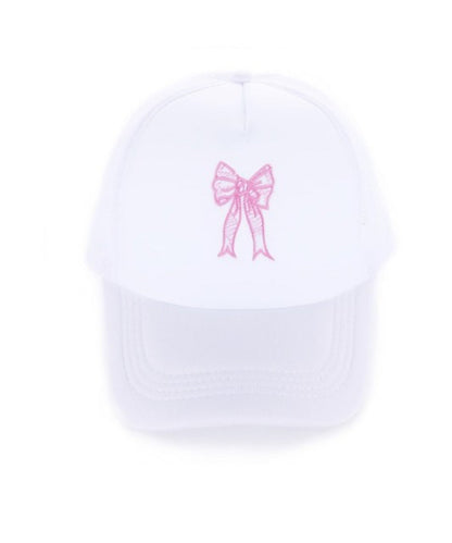 Bow Embroidered Trucker Hat