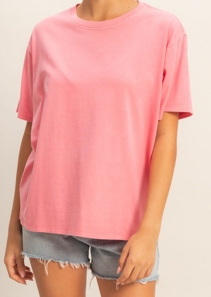 Classic Cotton Crew Tee Taffy Pink