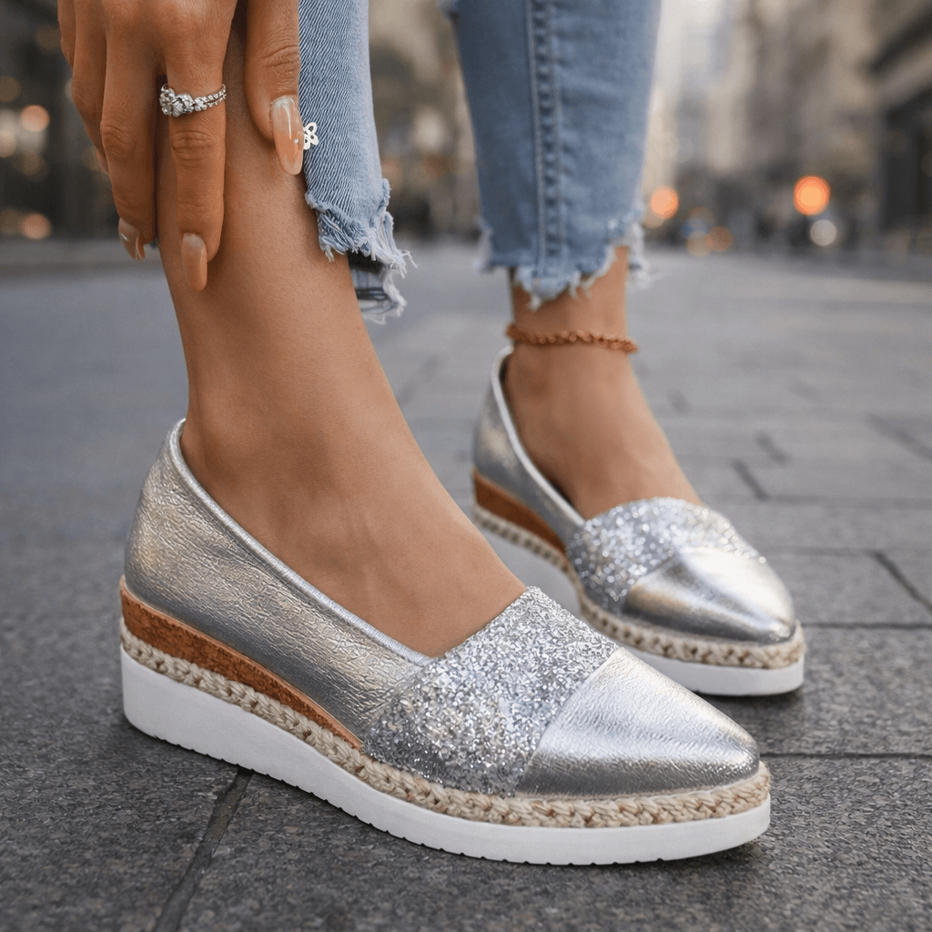 Kirsty - Sparkling Wedge Sneakers