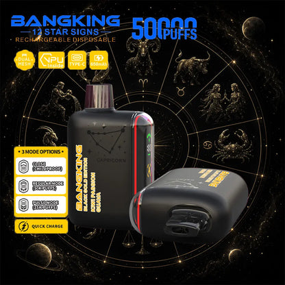 Bang King 12 Star Signs 50K 50000 Puffs Dual Mesh LED Display Disposable Vape