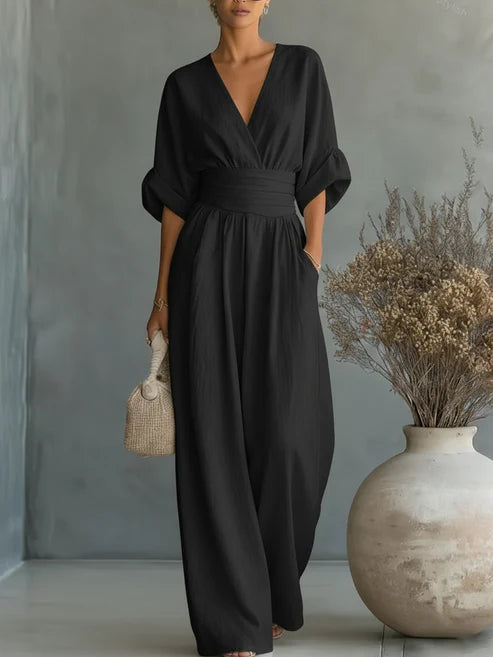 Ainslee - Soft-Touch Wide-Leg Jumpsuit