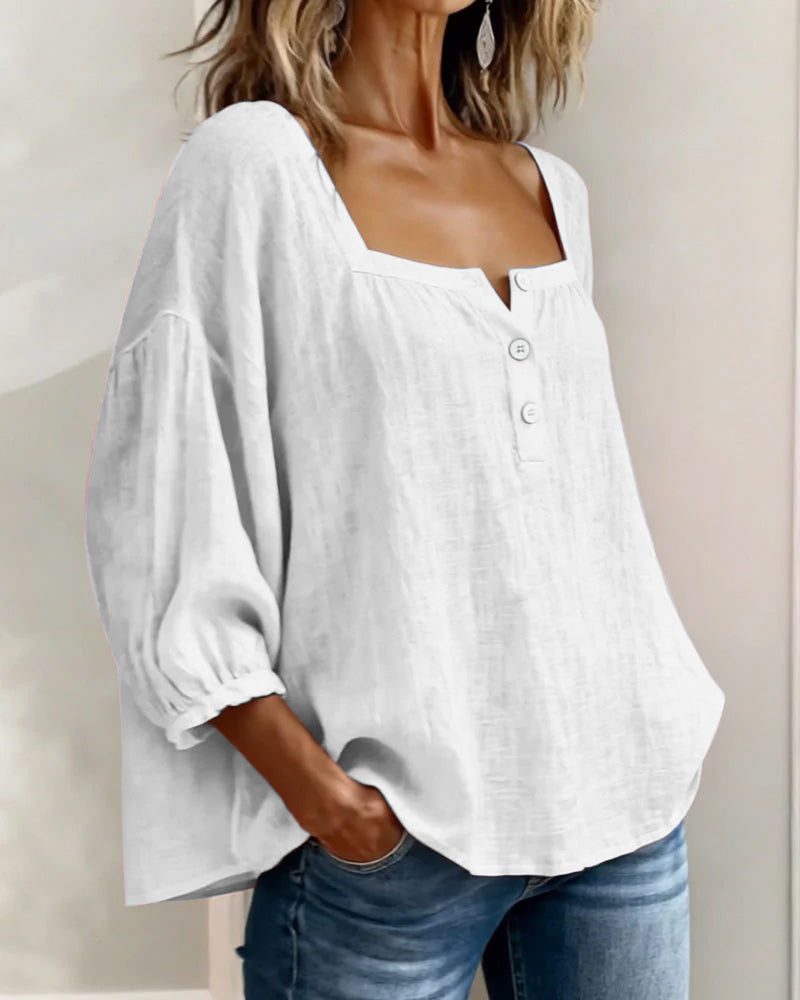 Zoya - Breezy Linen Blouse