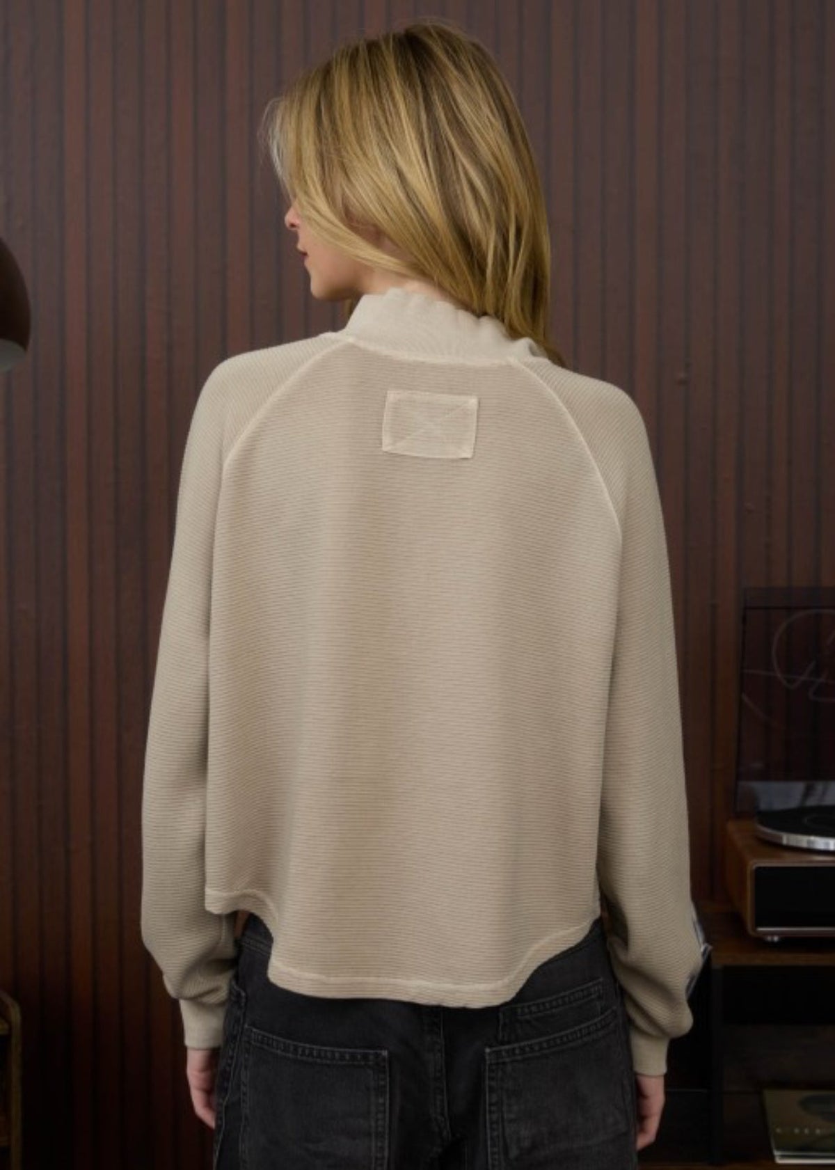 Elevated Basics Snap Henley Pullover Mocha