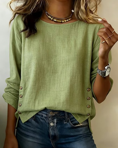 Loravyn - Soft-Touch Long-Sleeve Blouse