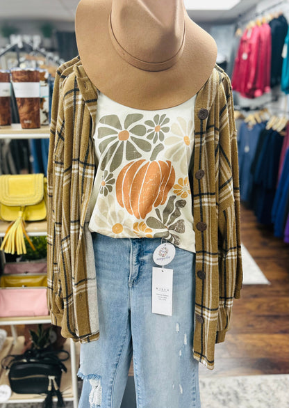 Boho Floral Pumpkin Tee