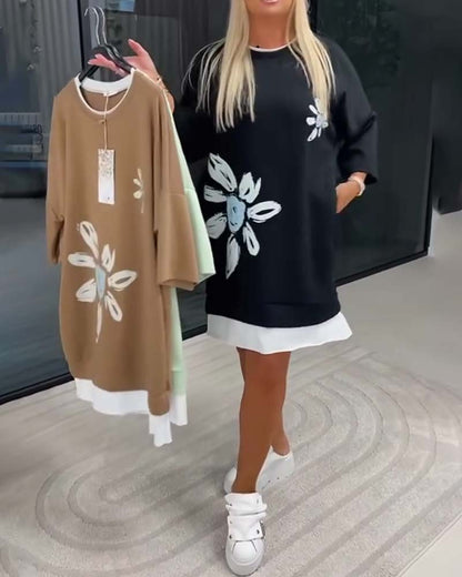 Helia - Soft-Touch Sweatshirt Dress