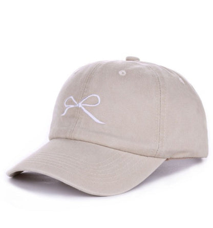 Embroidered Bow Hat