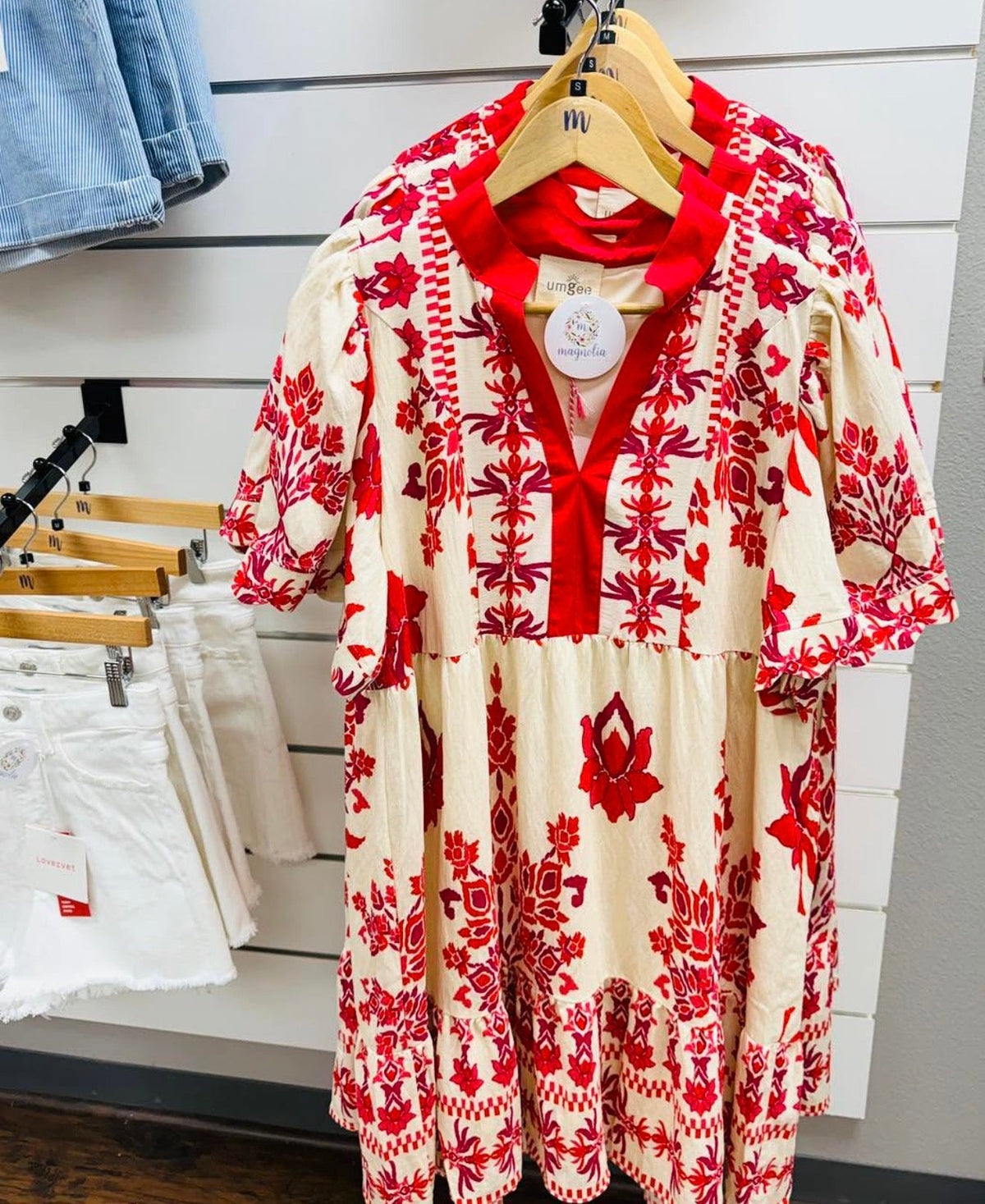 UMGEE Raspberry Floral Print Dress