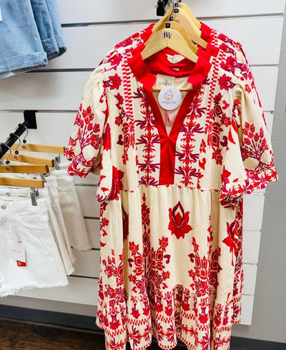 UMGEE Raspberry Floral Print Dress